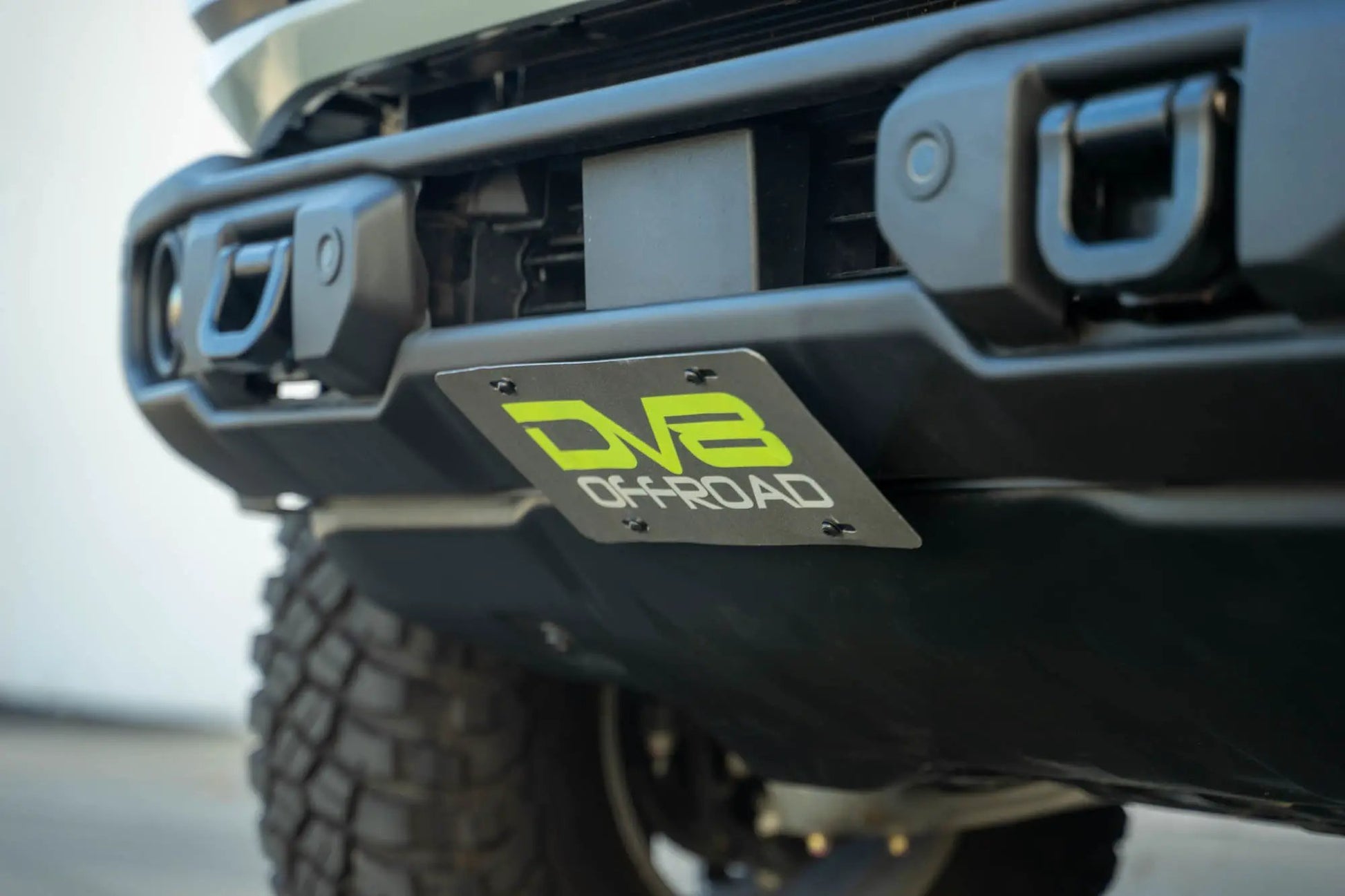 DV8 Offroad Ford Bronco Capable Bumper Slanted Front License Plate Mount by DV8 Offroad