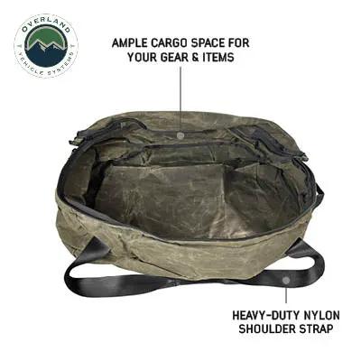 OVS Large Duffle With Handle And Straps - #16 Waxed Canvas by OVS