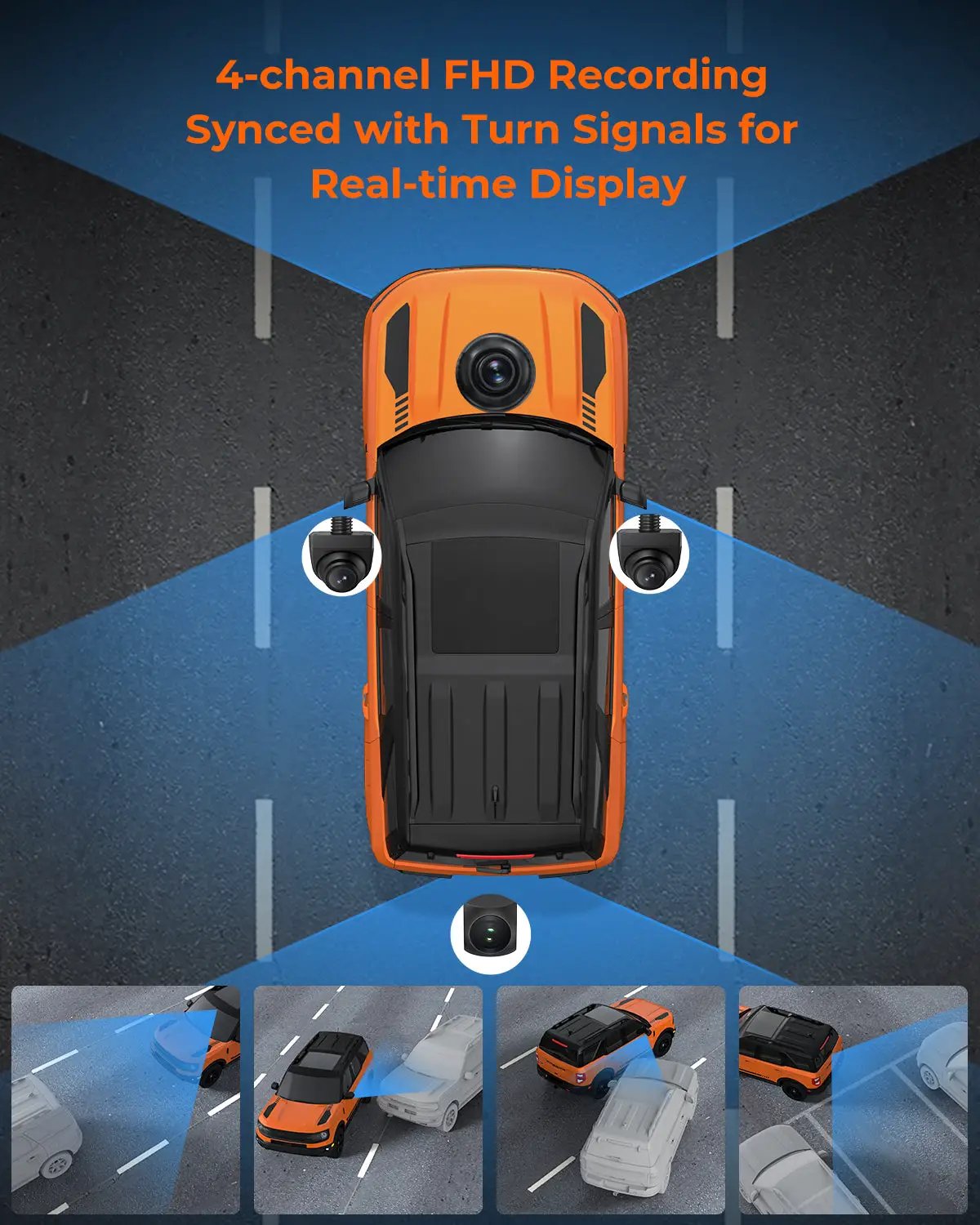 Acumen The Legend 4ch Waterproof Mirror DVR Switching System with 8-Gang in-Car Power Solid-State Switch Control Box by Acumen Camera
