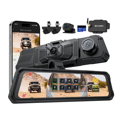 Acumen The Legend 4ch Waterproof Mirror DVR Switching System with 8-Gang in-Car Power Solid-State Switch Control Box by Acumen Camera