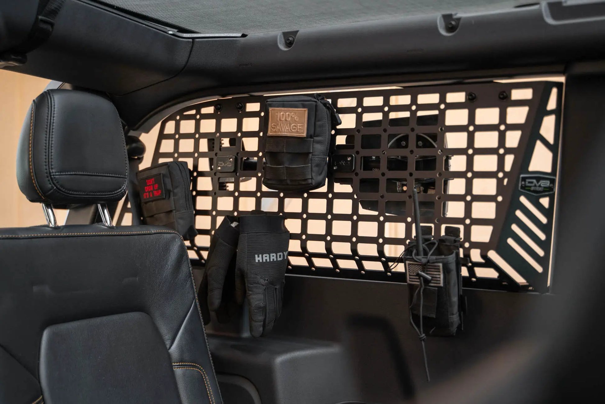 DV8 Offroad 2021-2025 Ford Bronco 2-Door Rear Window Pocket Molle Panels by DV8 Offroad