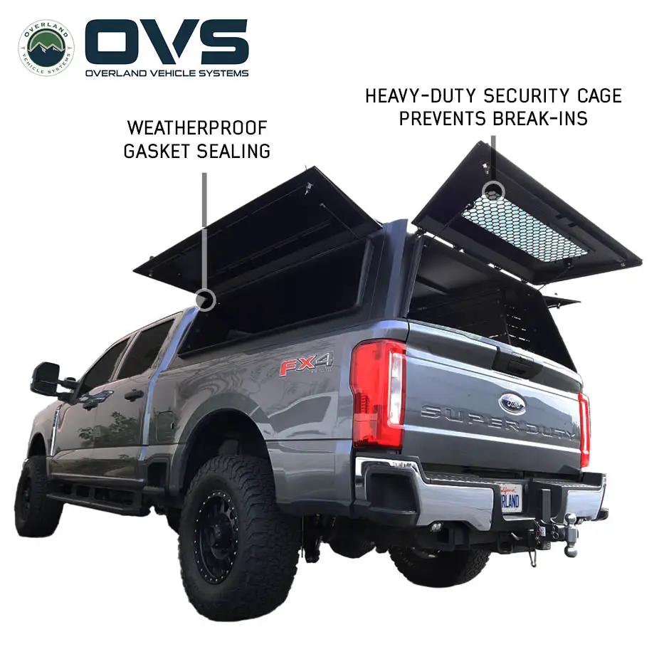 OVS Expedition - Truck Cap W/Full Wing Doors, Front and Rear Windows & 3rd Brake Light by OVS
