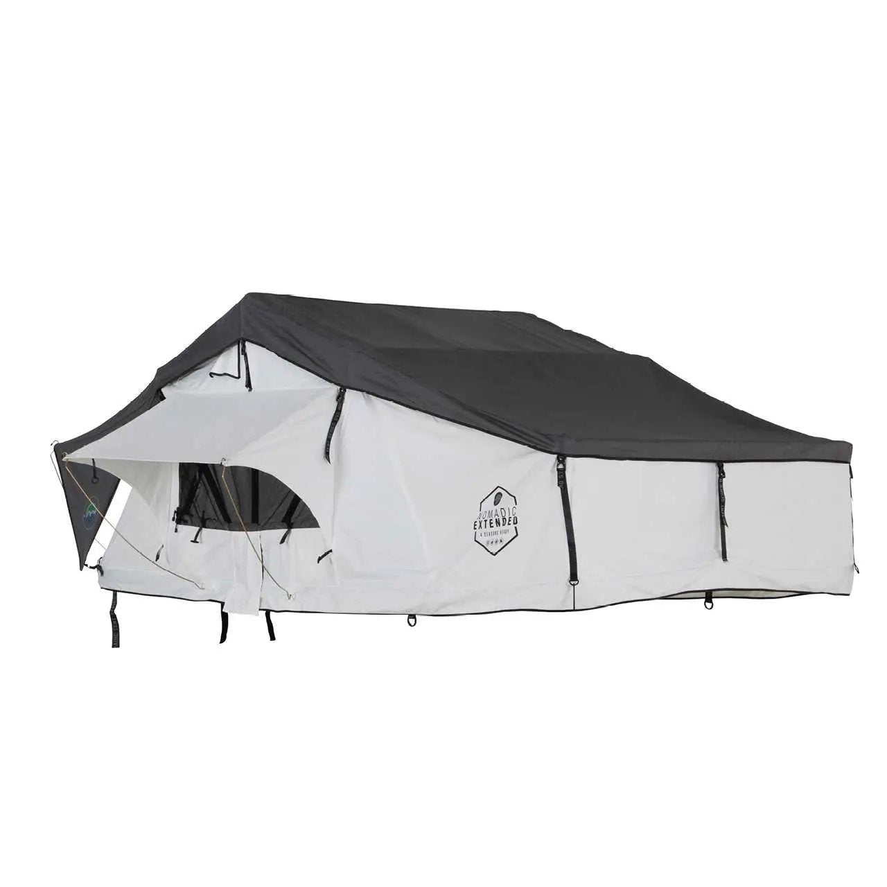 OVS HD Nomadic N3E - Soft Sided Roof Top Tent, 3 Person, White Body & Dark Grey RainFly by OVS
