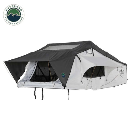 OVS HD Nomadic N3E - Soft Sided Roof Top Tent, 3 Person, White Body & Dark Grey RainFly by OVS