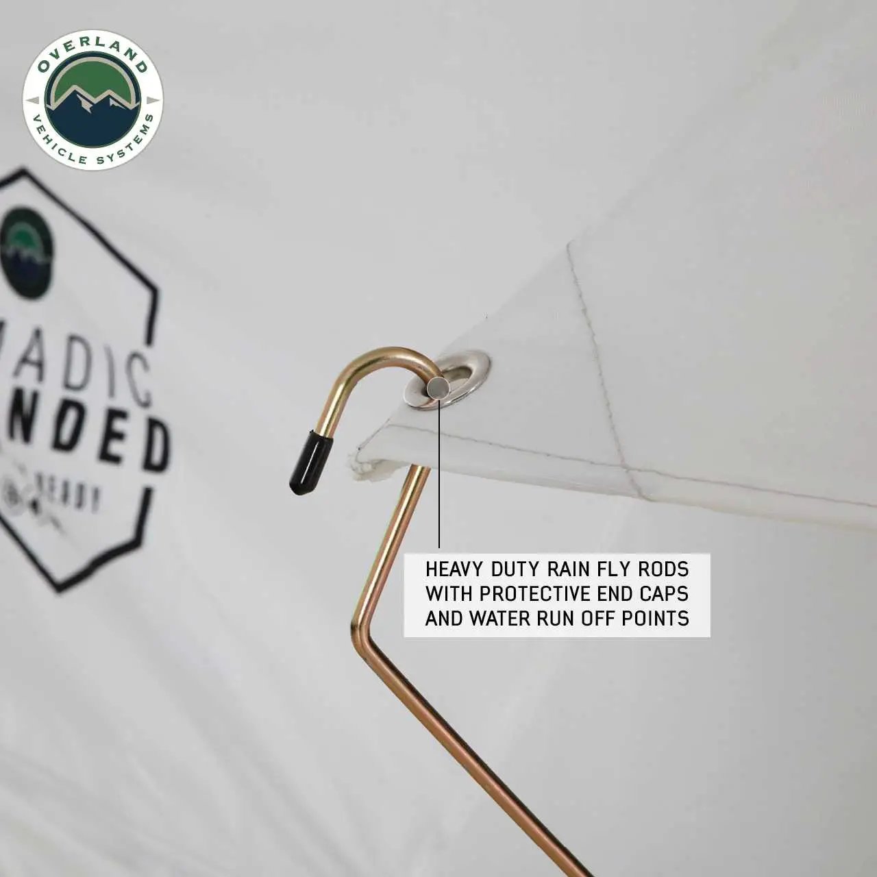 OVS HD Nomadic N3E - Soft Sided Roof Top Tent, 3 Person, White Body & Dark Grey RainFly by OVS