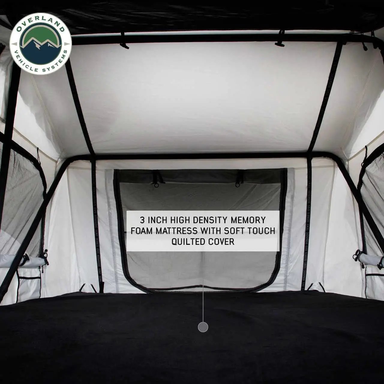 OVS HD Nomadic N3E - Soft Sided Roof Top Tent, 3 Person, White Body & Dark Grey RainFly by OVS