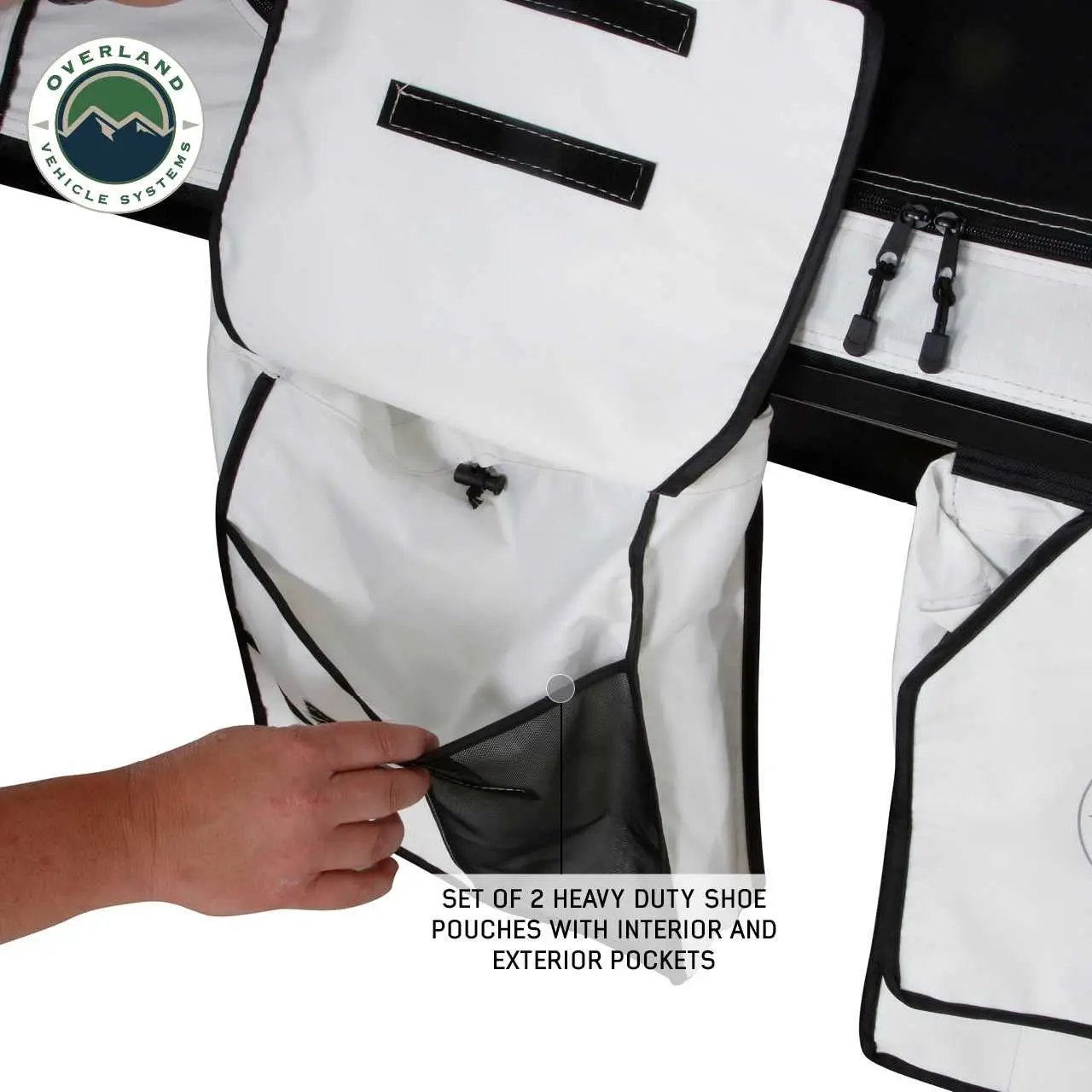 OVS HD Nomadic N3E - Soft Sided Roof Top Tent, 3 Person, White Body & Dark Grey RainFly by OVS