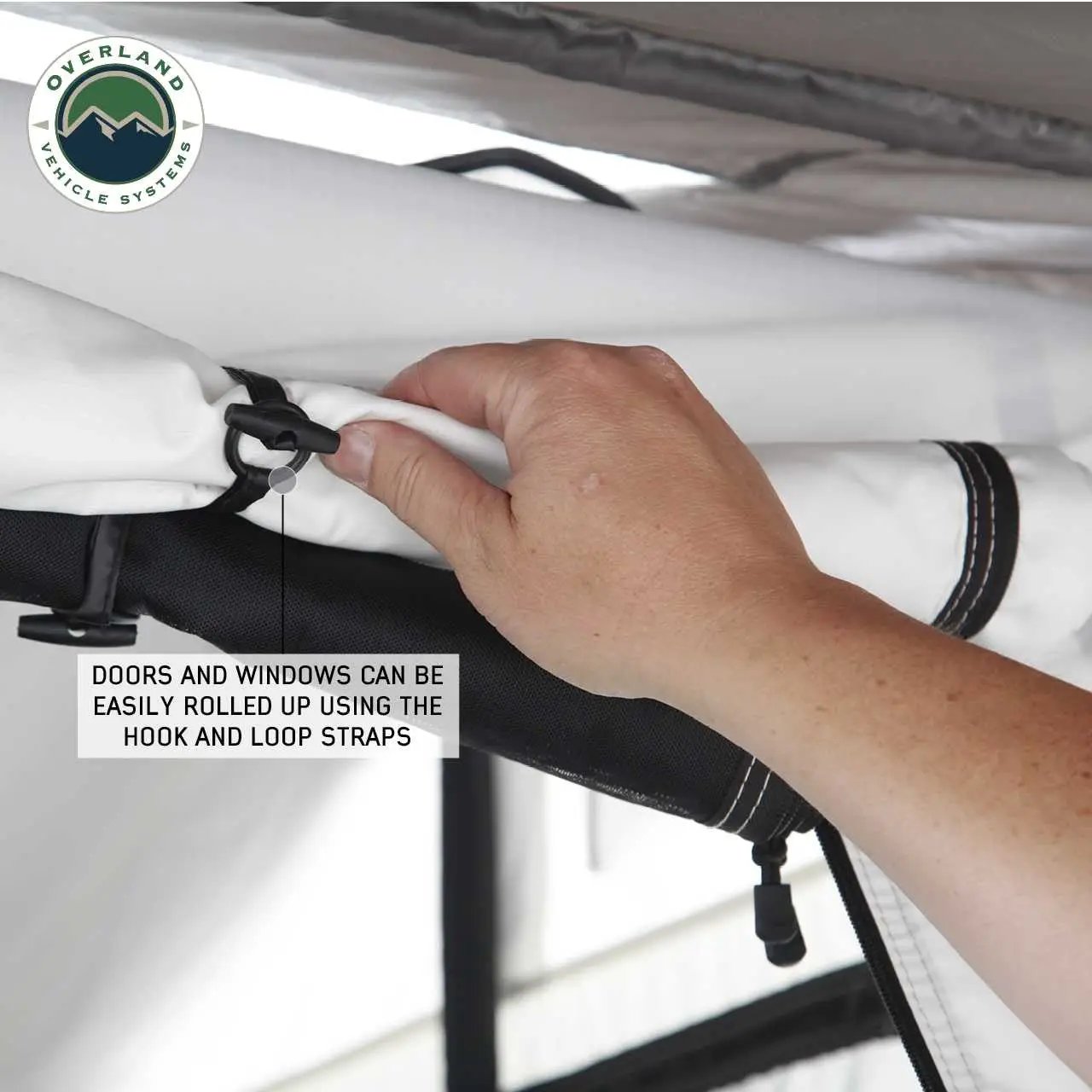 OVS HD Nomadic N3E - Soft Sided Roof Top Tent, 3 Person, White Body & Dark Grey RainFly by OVS
