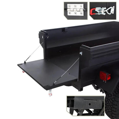 OVS Off Road Trailer - Military Style With Full Articulating Suspension 5x5 Bolt Pattern w/ Tires, Wheels and Brake Controller by OVS