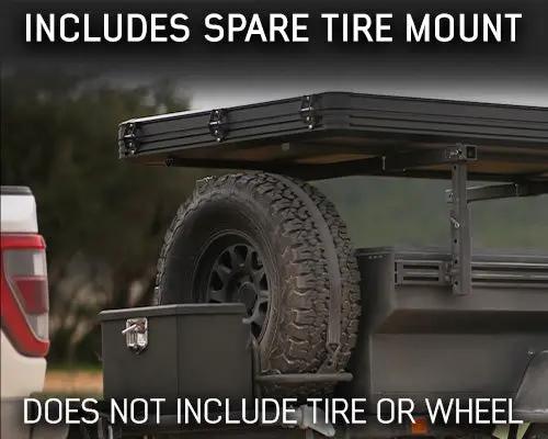 OVS Off Road Trailer Spare Tire Carrier with Mounting Hardware by OVS