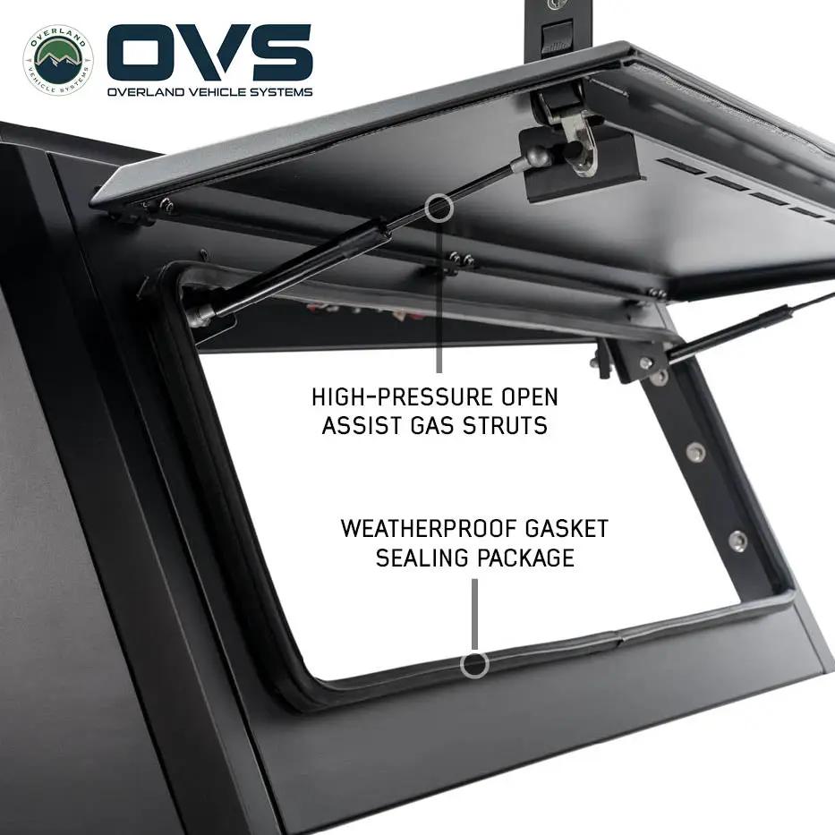 OVS Expedition - Truck Cap W/Full Wing Doors, Front and Rear Windows & 3rd Brake Light by OVS