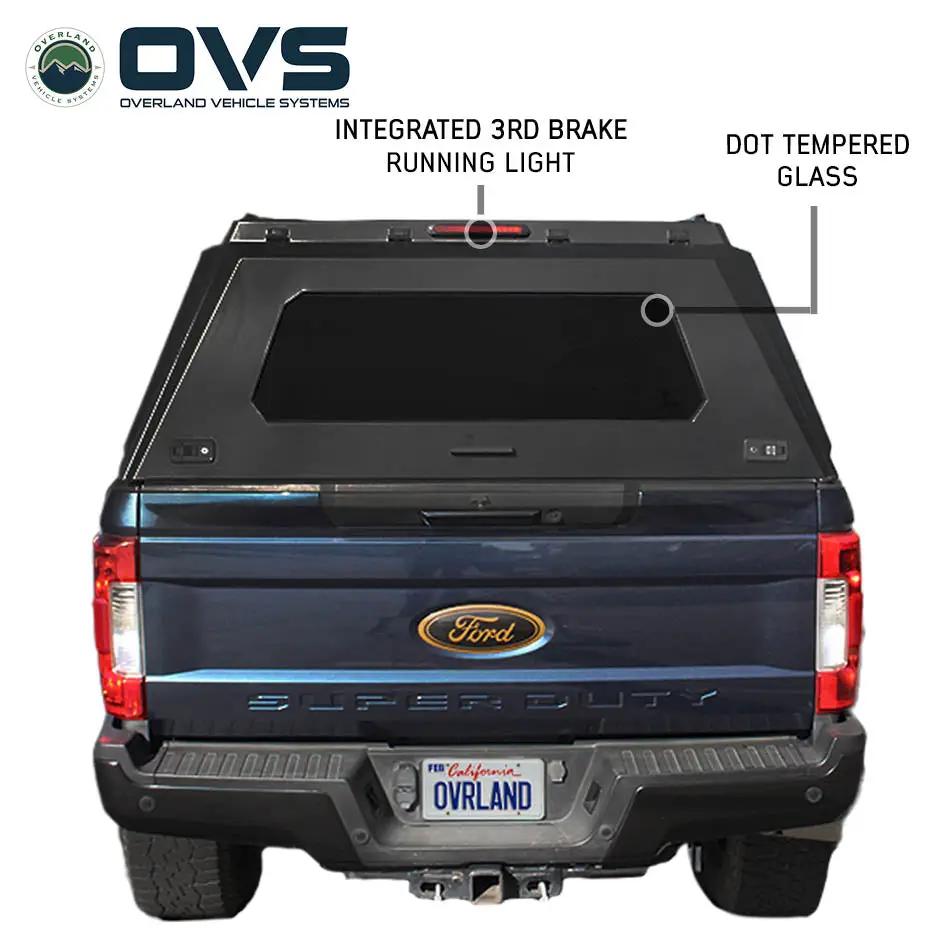 OVS Expedition - Truck Cap W/Full Wing Doors, Front and Rear Windows & 3rd Brake Light by OVS