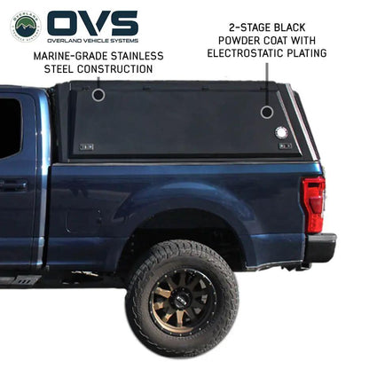 OVS Expedition - Truck Cap W/Full Wing Doors, Front and Rear Windows & 3rd Brake Light by OVS
