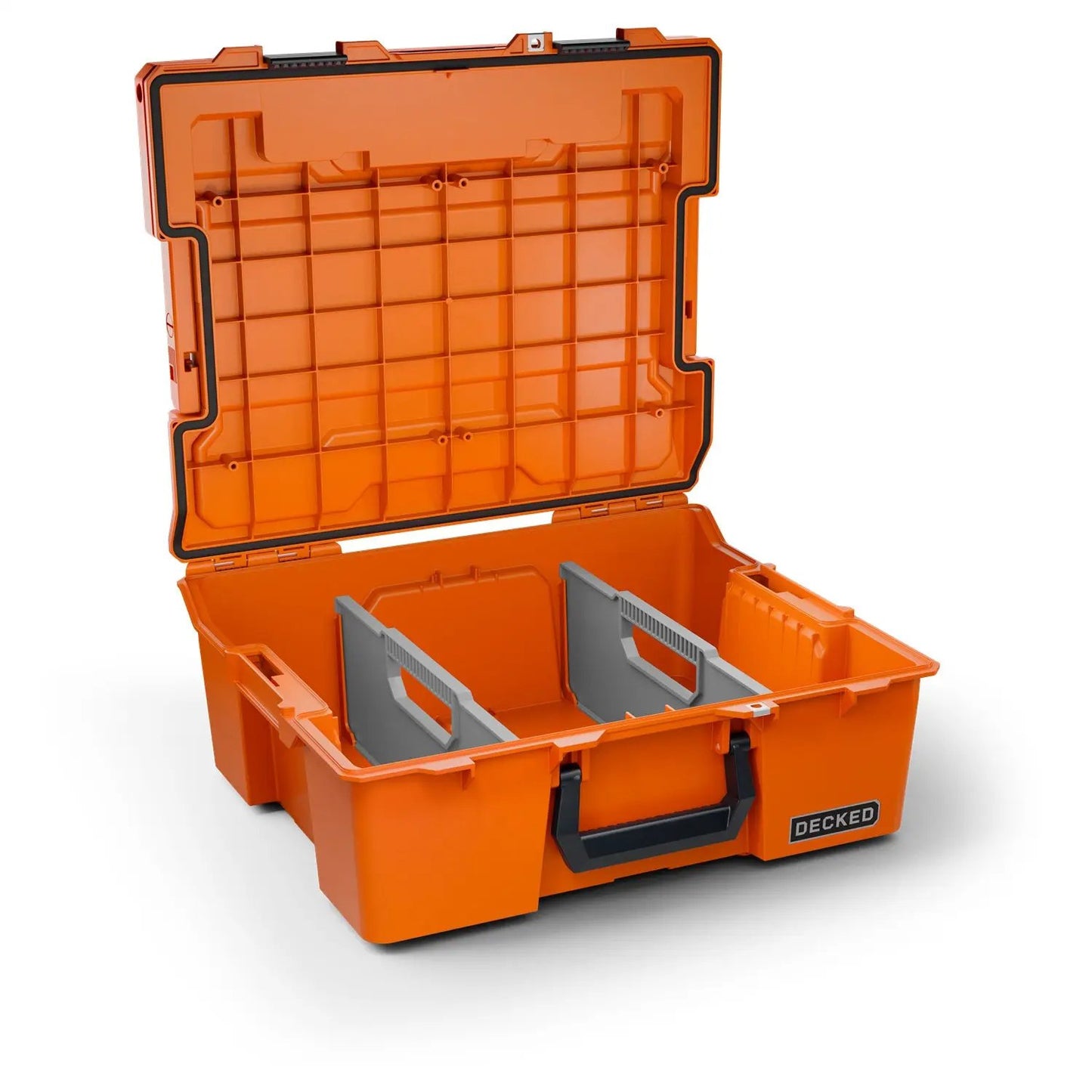 DECKED Halfrack 32 - includes two (2) dividers - blaze orange with black latches by DECKED