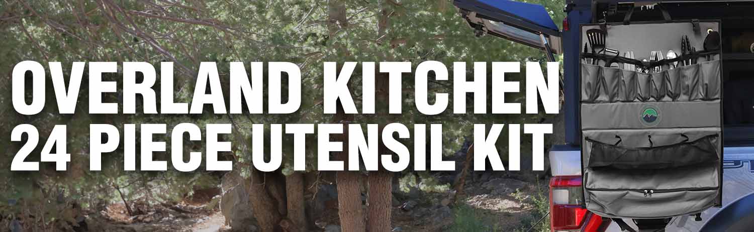 OVS Overland Kitchen Kit - 24 Piece Cooking and Utensil Kit, Hanging Carrying Case by OVS
