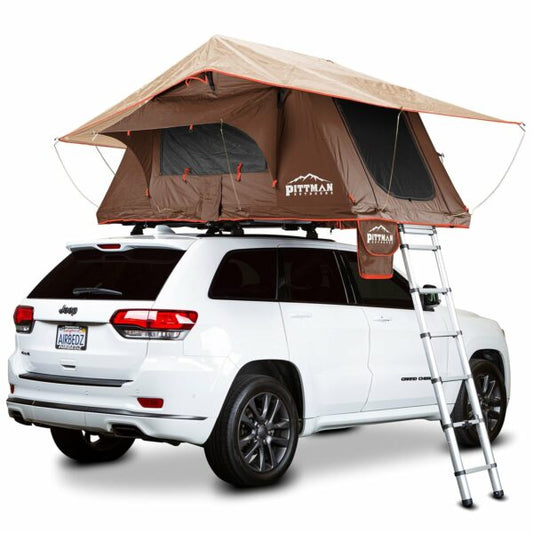 AirBedz TNT1.9 Series - Main Tent Color: Coffee Brown Orange Trim - Rainfly Color: Khaki Orange Trim - AirBedz - PPI-TNT1.9CBO_KO - Auto Expedition