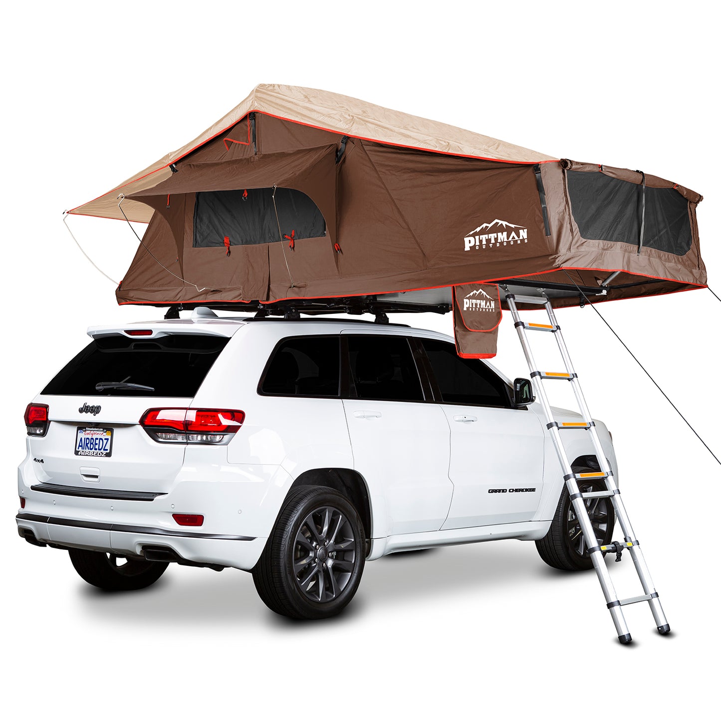 AirBedz TNT1.9Max Series - Main Tent Color: Coffee Brown Orange Trim - Rainfly Color: Khaki Orange Trim