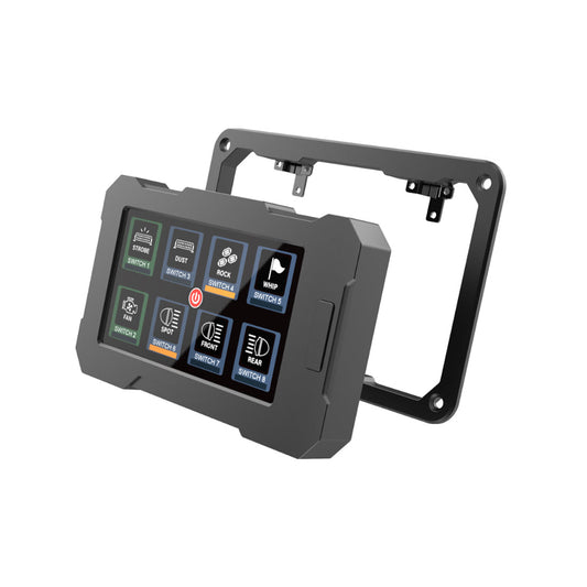 Panel de leyenda Acumen con pantalla táctil de 4,3 pulgadas para caja de interruptores de corriente de 8 bandas para el coche