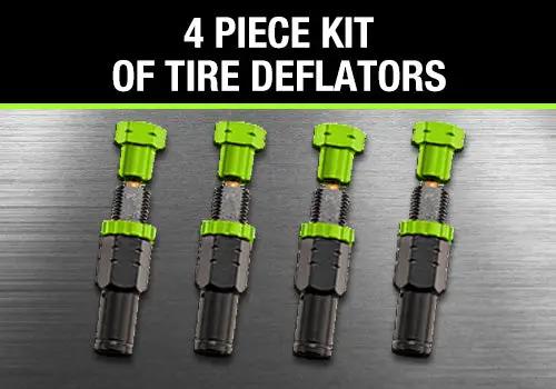 UDA 4 Piece Adjustable Tire Deflator Kit & Storage Bag by UDA