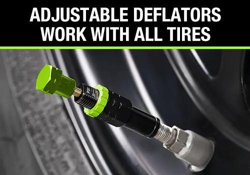 UDA 4 Piece Adjustable Tire Deflator Kit & Storage Bag by UDA
