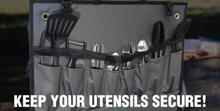 OVS Overland Kitchen Kit - 24 Piece Cooking and Utensil Kit, Hanging Carrying Case by OVS