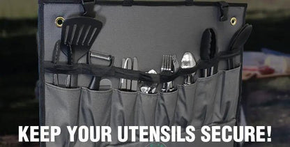 OVS Overland Kitchen Kit - 24 Piece Cooking and Utensil Kit, Hanging Carrying Case by OVS