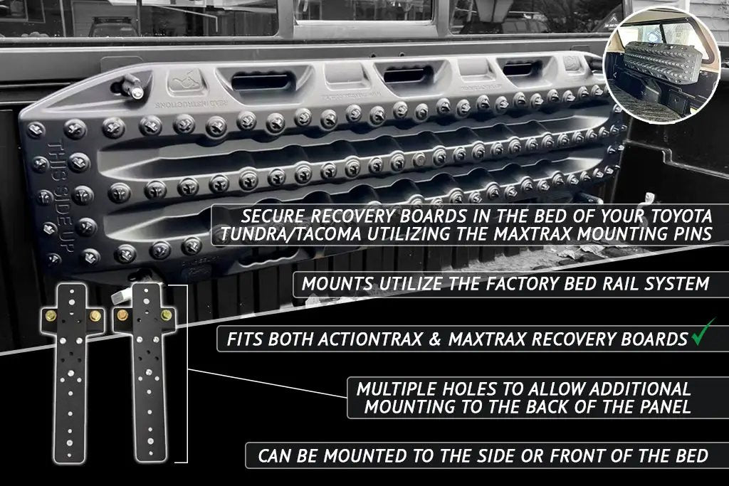 Rago Fabrication Toyota Tundra & Tacoma Bed Rail Recovery Board Mounts by Rago Fabrication