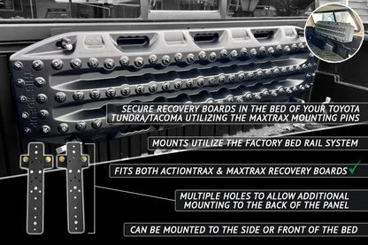 Rago Fabrication Toyota Tundra & Tacoma Bed Rail Recovery Board Mounts by Rago Fabrication
