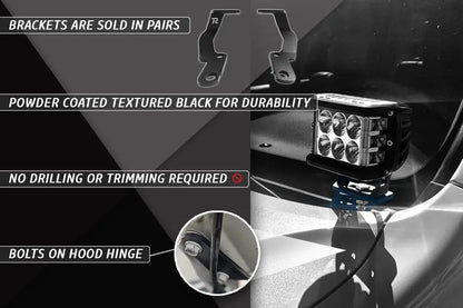 Rago Fabrication 2002-2009 1st Generation Lexus GX470 Ditch Light Brackets by Rago Fabrication