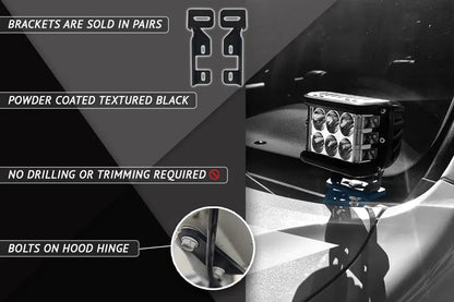Rago Fabrication 2005-2017 2nd Gen Nissan Frontier Ditch Light Brackets by Rago Fabrication