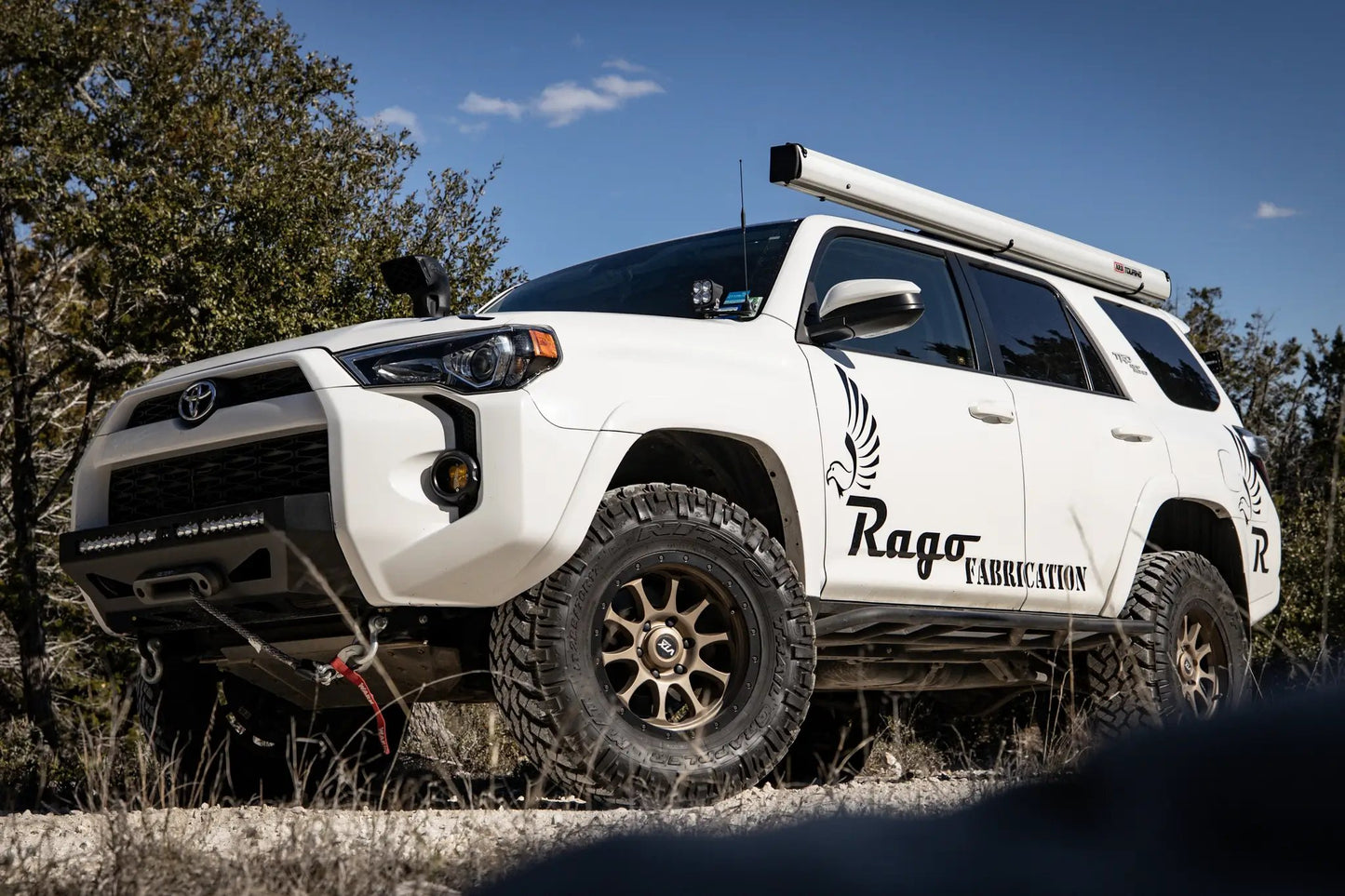 Rago Fabrication 2010-2023 5th Gen Toyota 4Runner Low Profile Ditch Light Brackets by Rago Fabrication