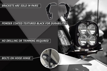 Rago Fabrication 2010-2023 5th Gen Toyota 4Runner Low Profile Ditch Light Brackets by Rago Fabrication
