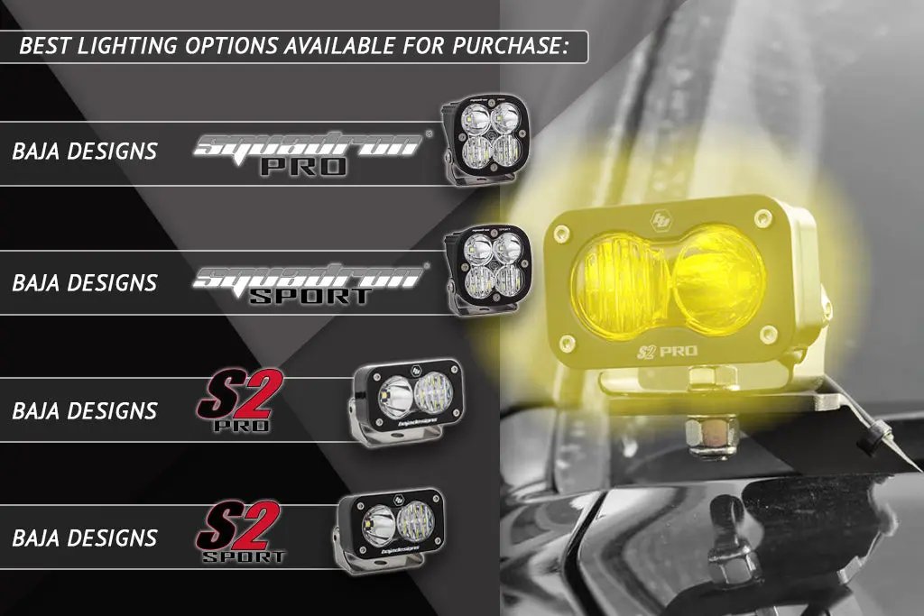 Rago Fabrication 2010-2023 5th Gen Toyota 4Runner Low Profile Ditch Light Brackets by Rago Fabrication