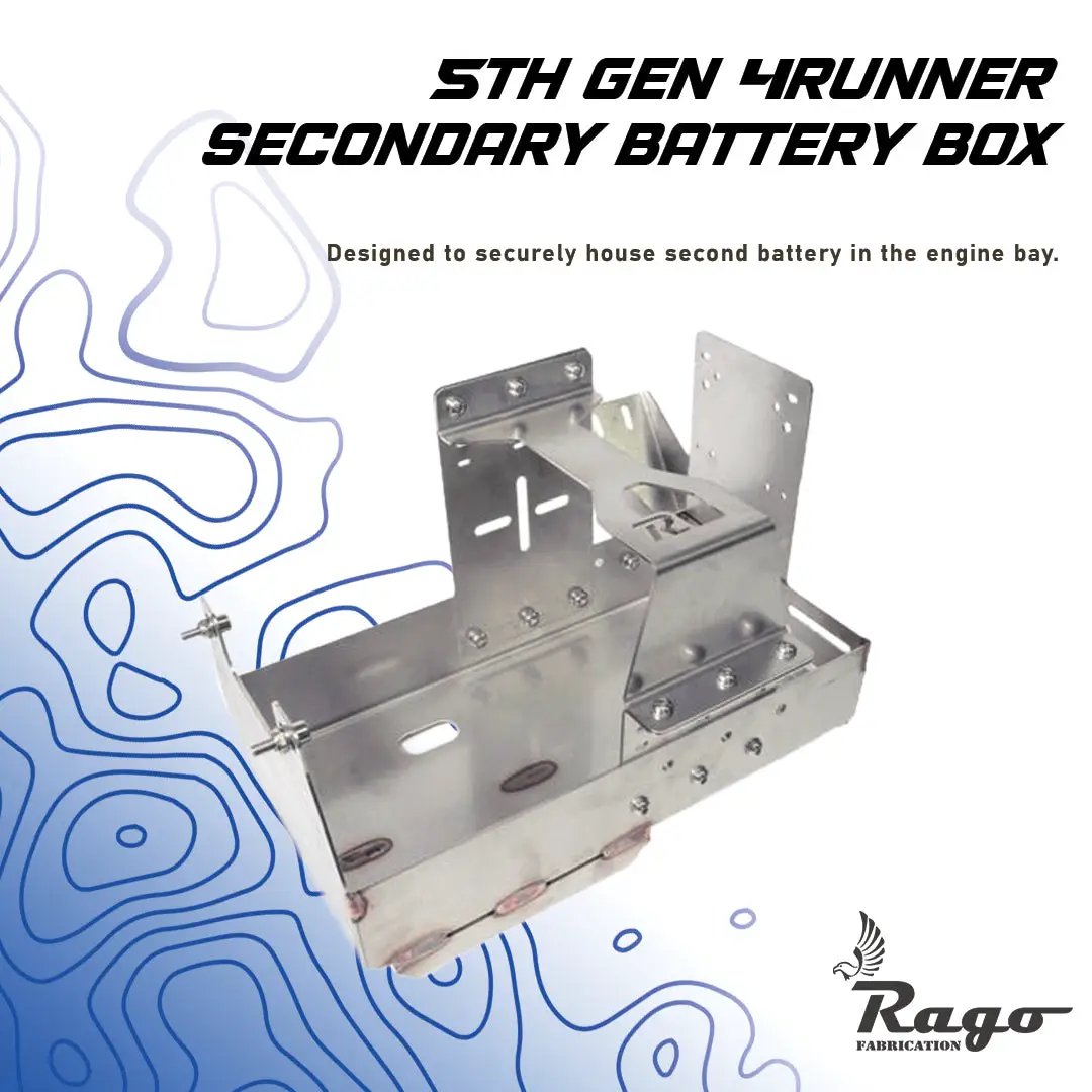 Rago Fabrication 2010-2023 5th Gen Toyota 4Runner Secondary Battery Box by Rago Fabrication