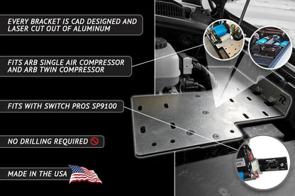 Rago Fabrication 2010-2023 5th Gen Toyota 4Runner Air Compressor Mount by Rago Fabrication