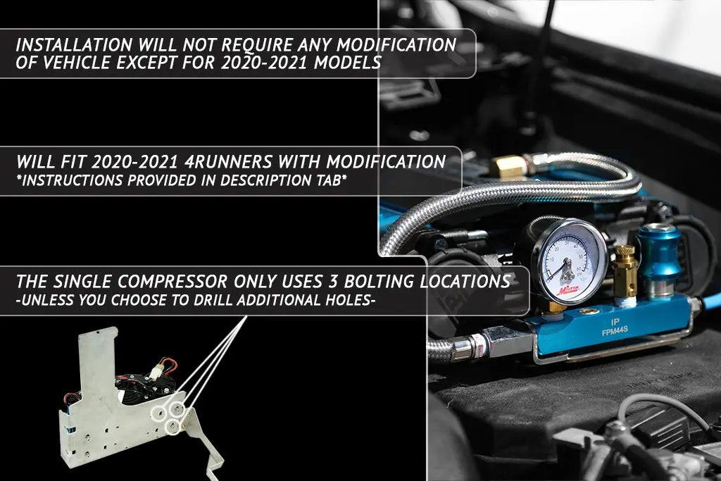 Rago Fabrication 2010-2023 5th Gen Toyota 4Runner Air Compressor Mount by Rago Fabrication