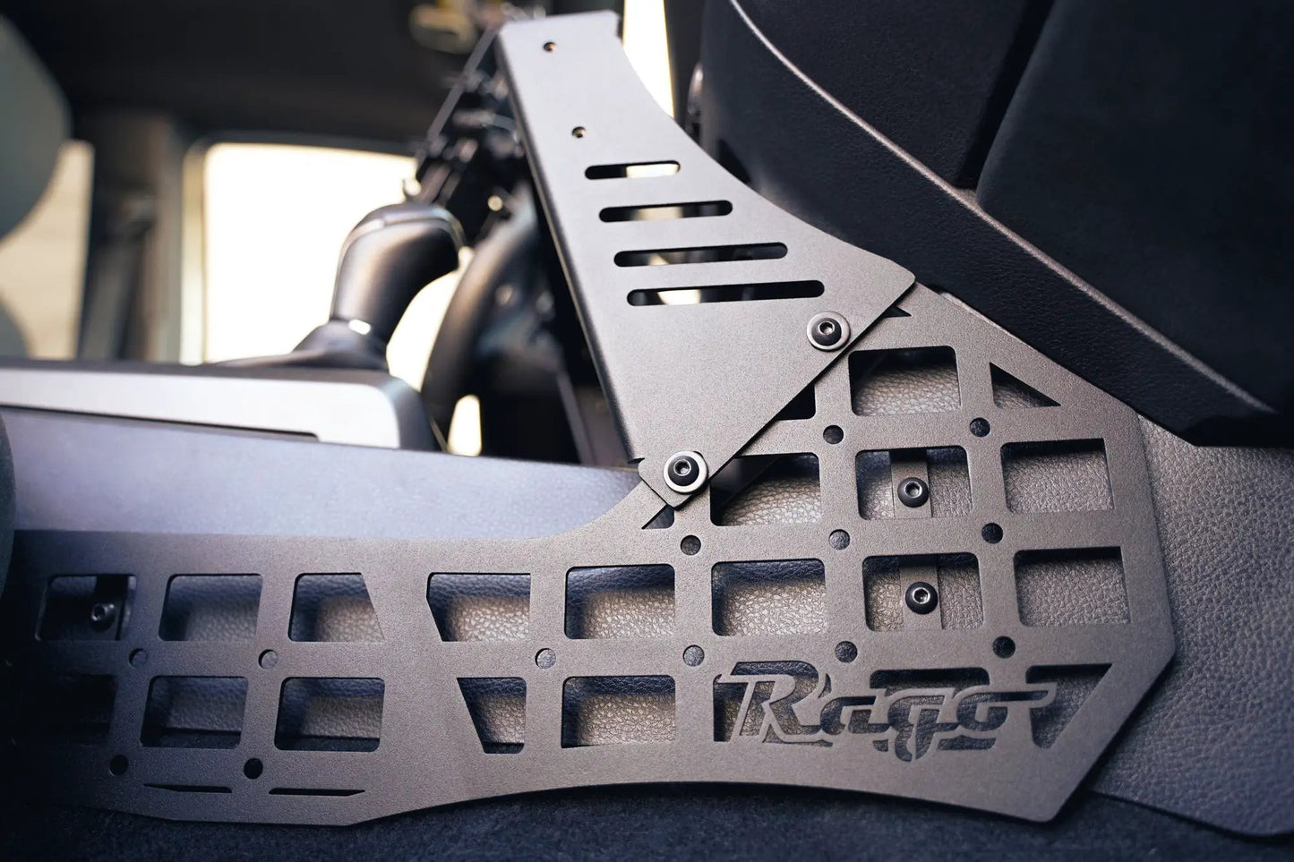 Rago Fabrication 2016-2023 3rd Gen Toyota Tacoma Center Console Molle Storage Panel by Rago Fabrication