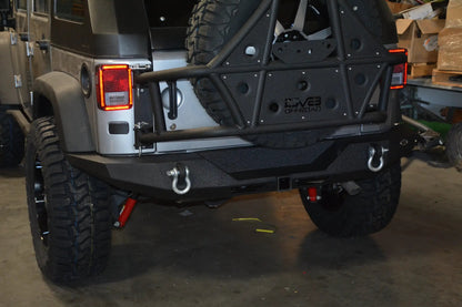 DV8 Offroad 07-18 Jeep JK Jeep Rear Full Size Bumper RS-9 by DV8 Offroad