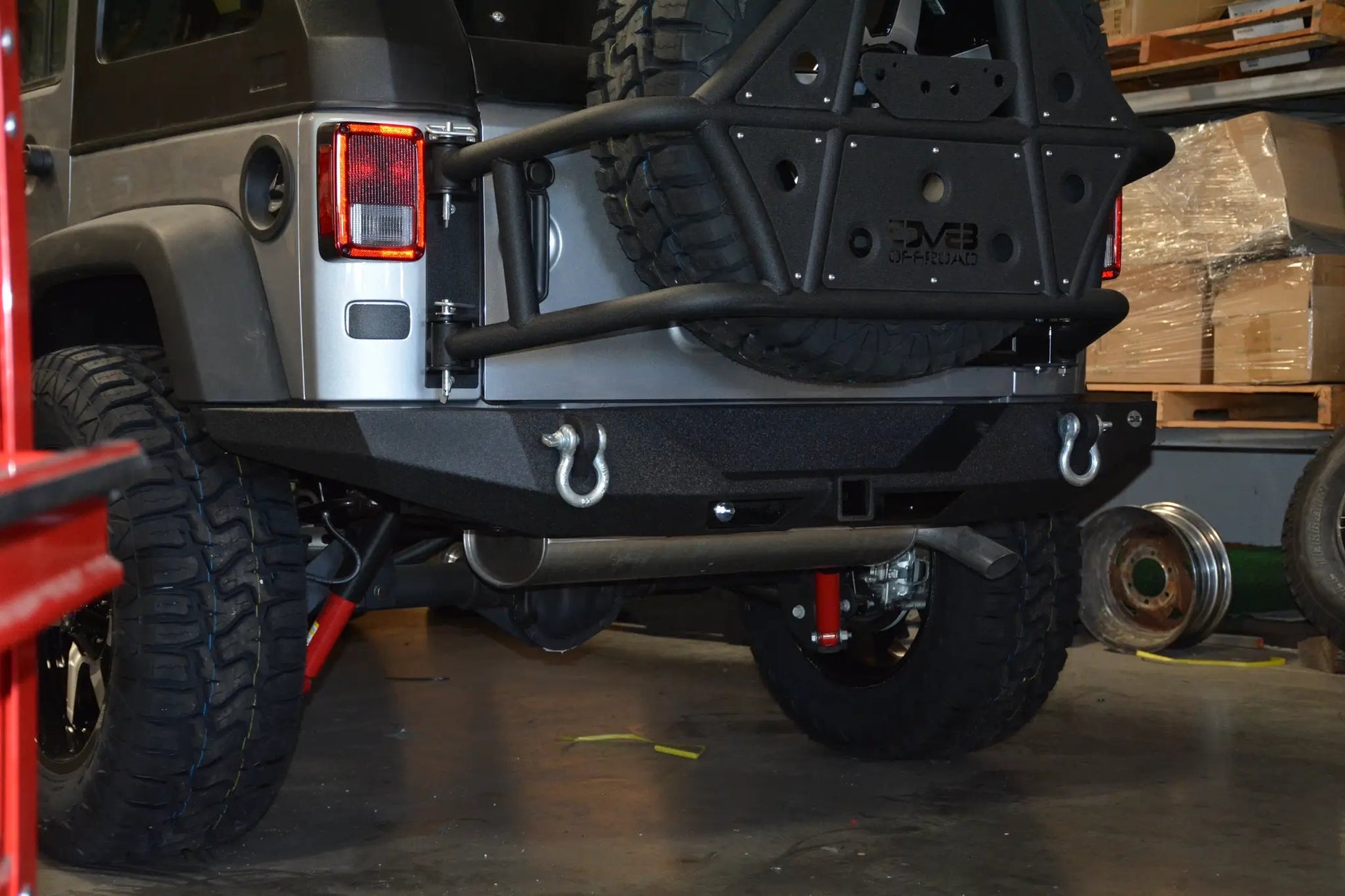 DV8 Offroad 07-18 Jeep JK Jeep Rear Full Size Bumper RS-9 by DV8 Offroad
