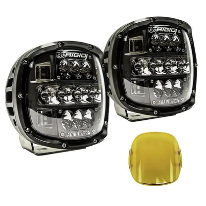 RIGID Industries Adapt XP Extreme Powersports LED Light With 3 Lighting Zones And GPS Module, Kit Includes Amber Covers and Mounting Brackets, Pair by RIGID Industries
