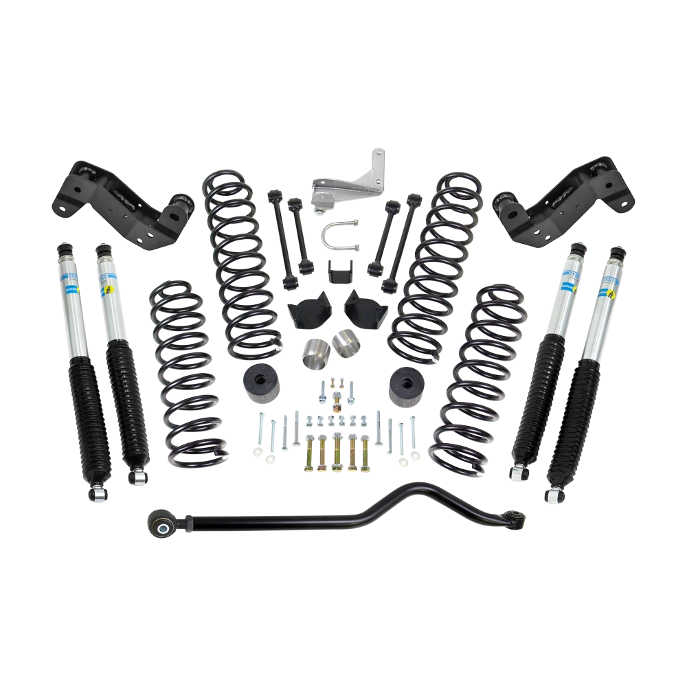 ReadyLift Jeep JK 4" Coil Spring Kit With Adjustable Track Bar, Caster Correction Bracket, Exhuast Spacer With Bilstein Shocks by ReadyLift
