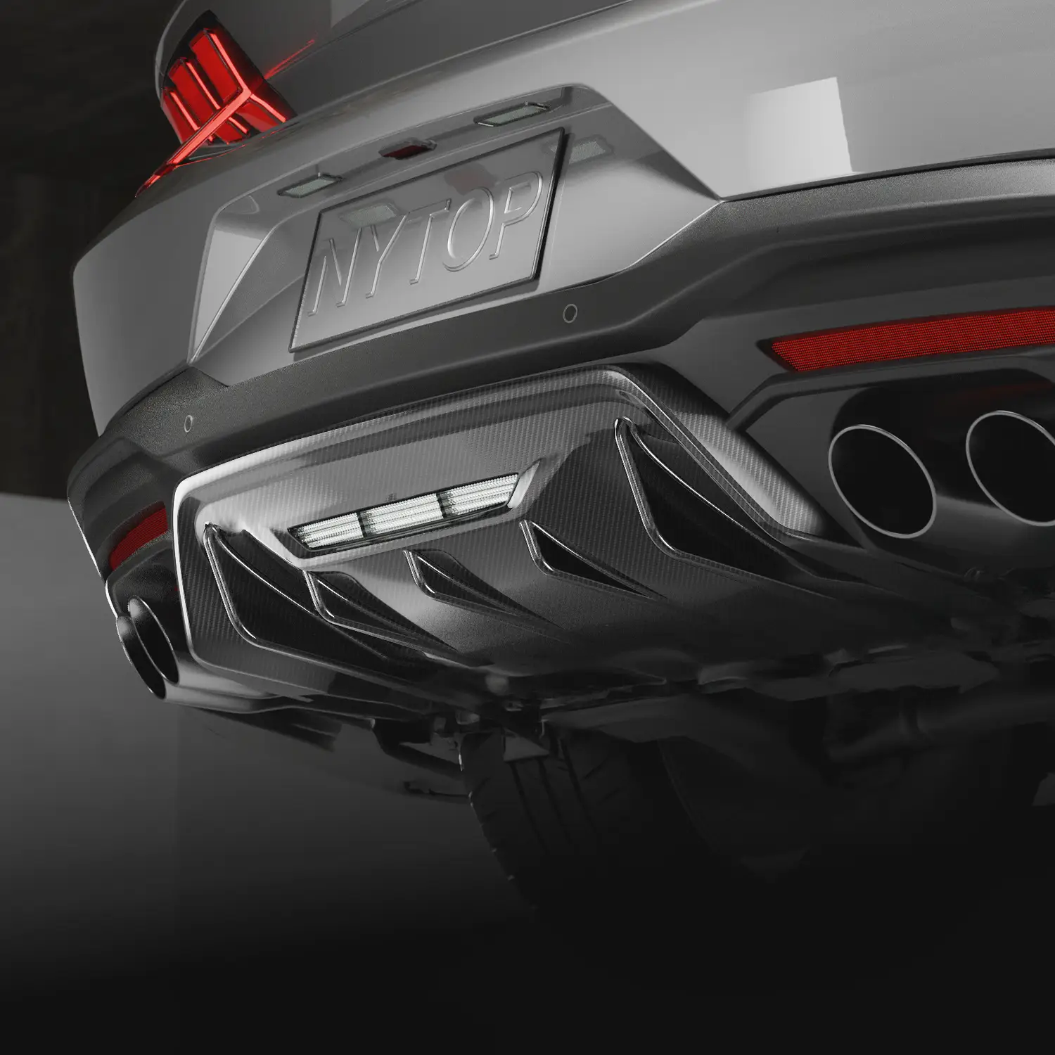 NYTOP 2024-Current Ford Mustang Rear Diffuser by NYTOP