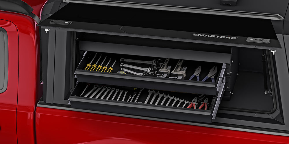 RSI SmartCap Truck Bed Drawer Drawer-Bin Mid-Size EVO and EVOc Applications 5 Foot or 6 Foot Bed Left Side Mount SmartCap