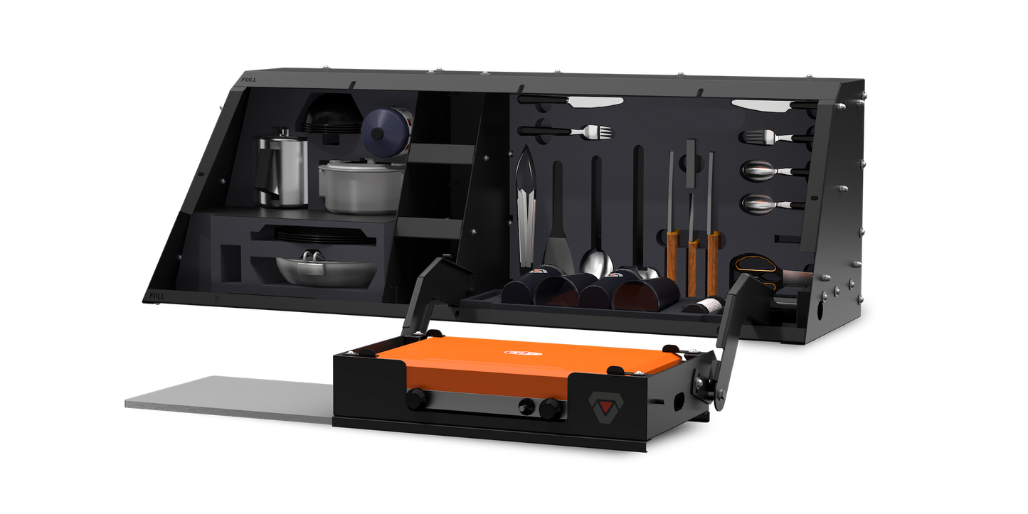 Корзина для мусора полноразмерная EVO EVOa и EVOc. Применение: кузов 5.5/6.5 футов, крепление с правой стороны. SmartCap подходит для кунгов с серийными номерами, заканчивающимися на "NA".