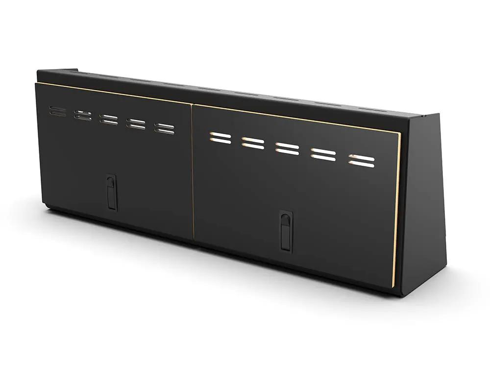 Flatline Van Co. 40" Shallow Upper Cabinet Black - Black Door by Flatline Van Co.