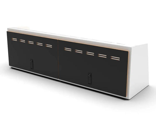 Flatline Van Co. 48" Upper Cabinet Black - Black Door by Flatline Van Co.