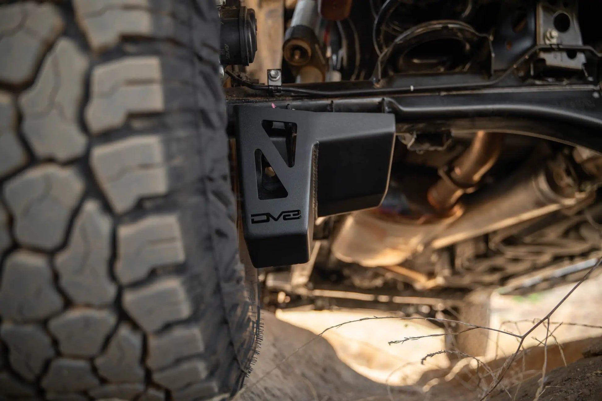 DV8 Offroad 2024 Toyota Tacoma Rear Shock & Link Skid Plates by DV8 Offroad