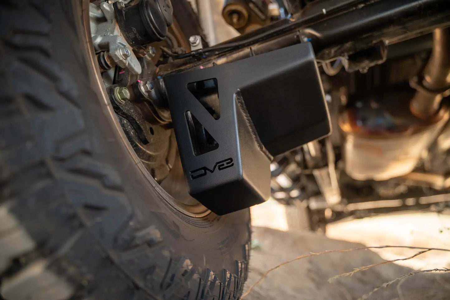DV8 Offroad 2024 Toyota Tacoma Rear Shock & Link Skid Plates by DV8 Offroad
