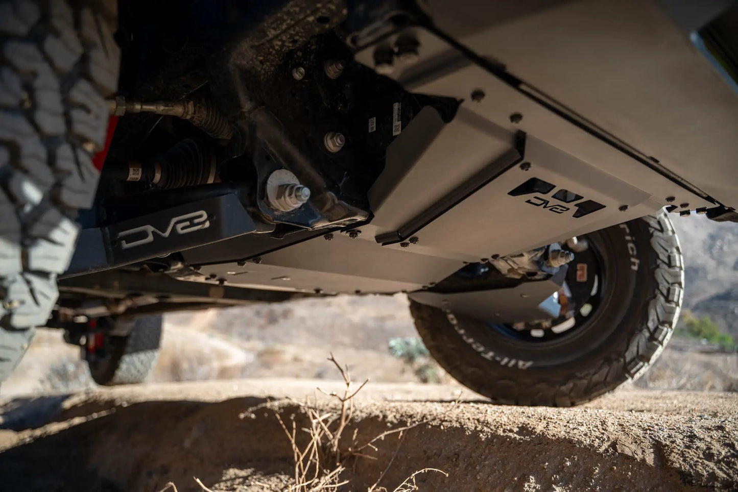DV8 Offroad 2024 Toyota Tacoma & Land Cruiser Rear Belly Skid Plate by DV8 Offroad