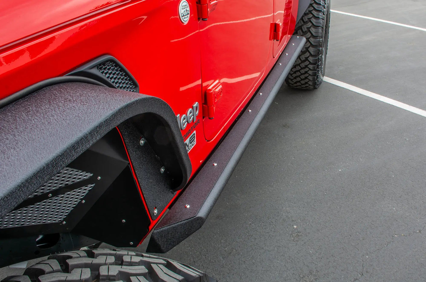 DV8 Offroad Jeep Gladiator JT Rock Sliders With Step by DV8 Offroad